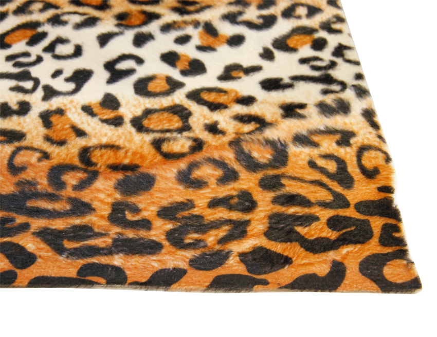 Velour kangas Leopardi oranssi (TP067V), Kankaat, Tekoturkis ja Eläinkuosit