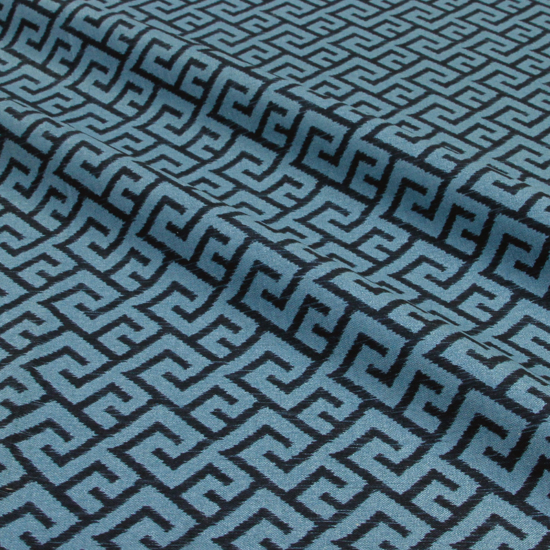 Verhoilukangas Jade Maze Sininen (TXT0233V), Kankaat, Huonekalukankaat