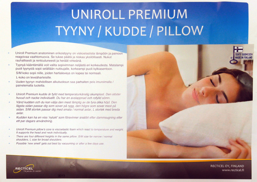 Uniroll Premium Viskoelastinen Tyyny (RCUNIV), Tyynyt ja sisätyynyt, Nukkumatyynyt, Ergonomiset tyynyt