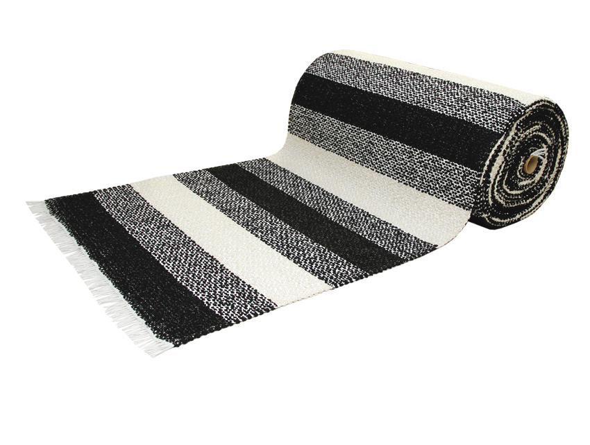 Kudottu muovimatto räsymatto