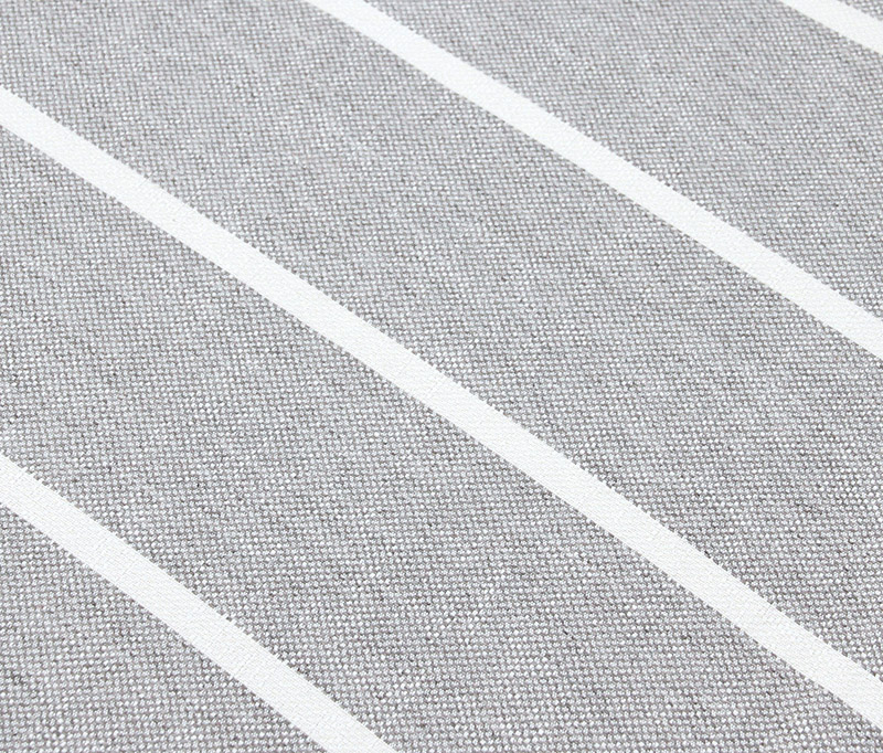 Tuplaleveä kangas Marcel harmaa valko raita
