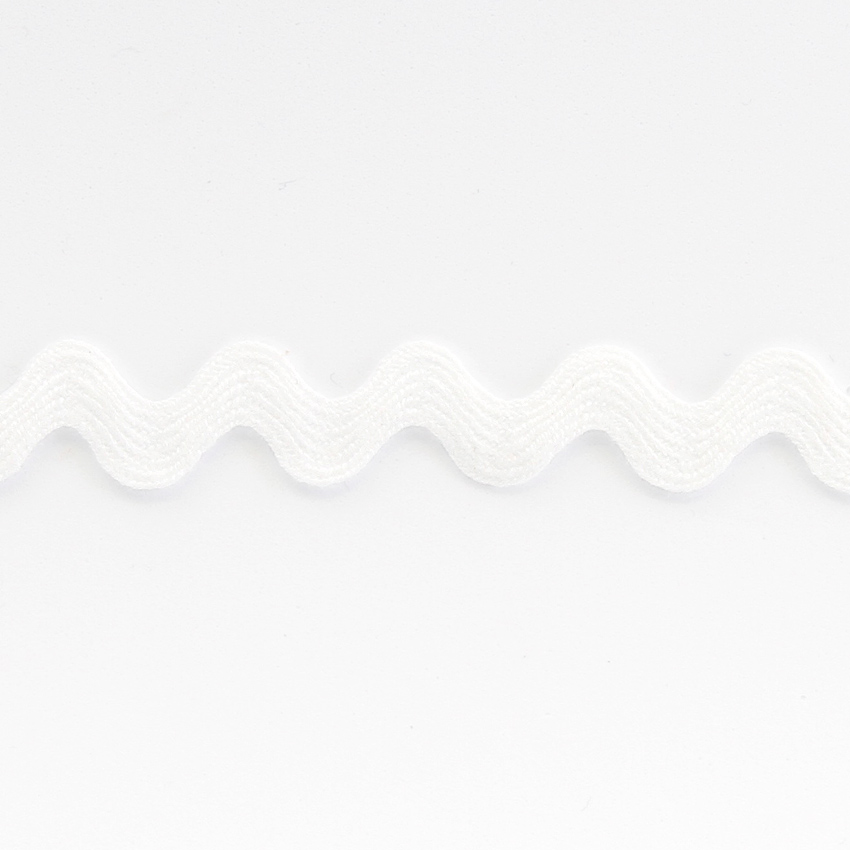 SIKSAK-nauha lev.10mm Valkoinen (525312), Ompelutarvikkeet, Nauhat ja nyörit