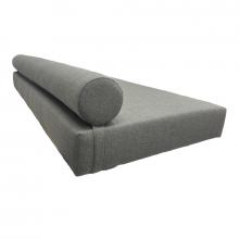 Harmaa daybed patja putkityynyllä