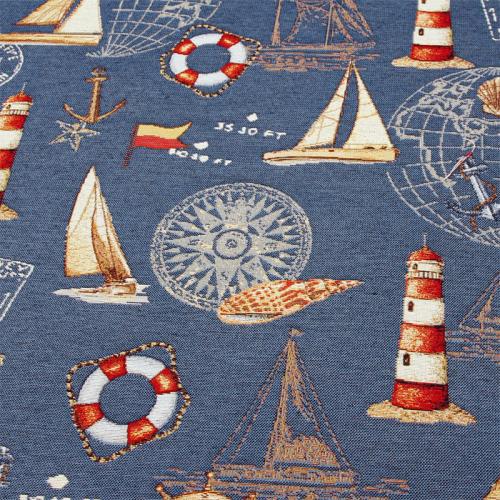 Gobeliinikangas meri ja majakka