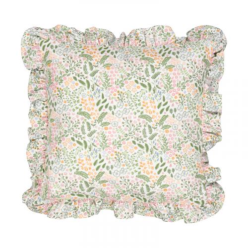 Koristetyyny karin röyhelö kukka valkoinen