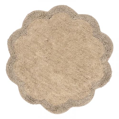 Kylpyhuonematto kukka beige