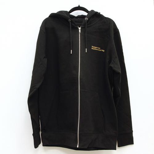 Huppari musta vetoketjulla Tampeeen Vaahtomuovi