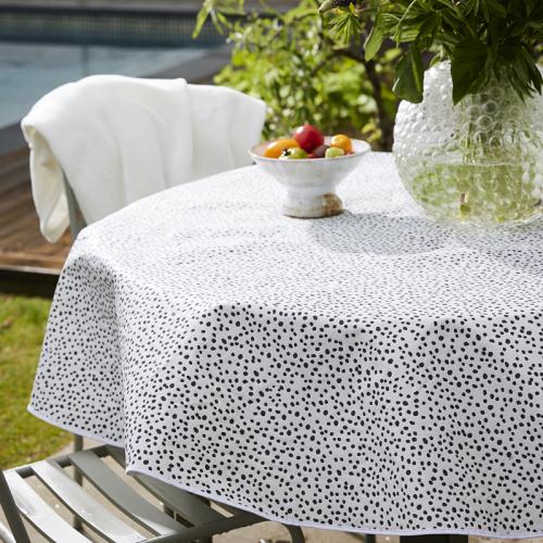 Pyöreä muoviliina 180cm pilkku