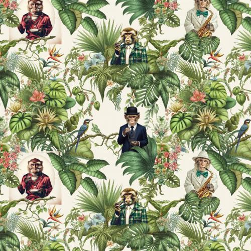 Sisustuskangas monkey apina