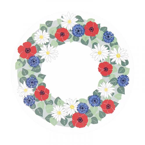 Tabletti juhannus kukkakranssi