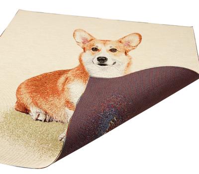 Gobeliinikangaspala istuva corgi