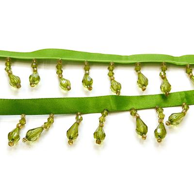 Koristenauha helmillä vihreä