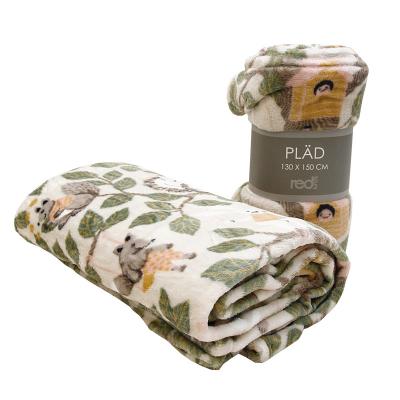 Lasten torkkupeite metsänelämää beige