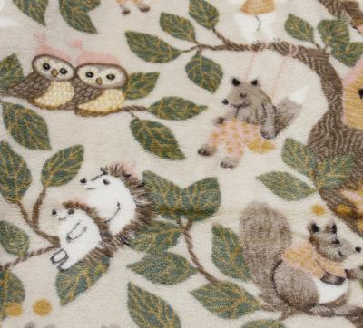 Lasten torkkupeite metsänelämää beige