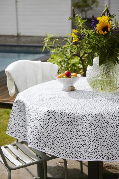 Pyöreä muoviliina 180cm pilkku