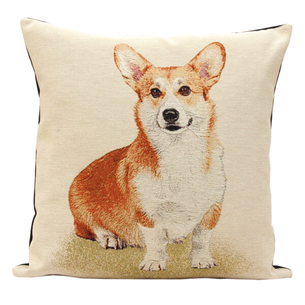 Gobeliinityyny istuva corgi