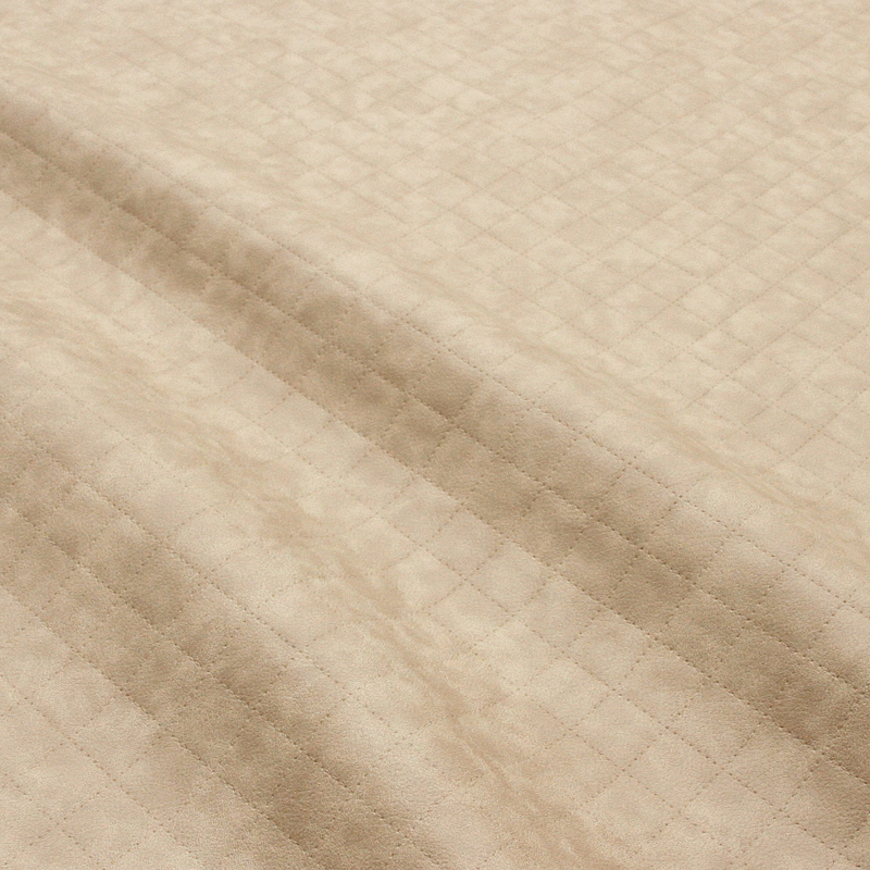 Keinonahka ruutu tikattu hiekka/beige