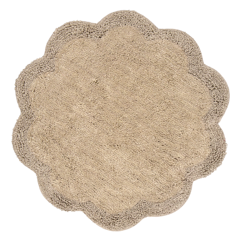 Kylpyhuonematto kukka beige