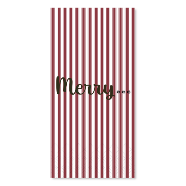Servetti Merry&stripes punainen 10x20cm (CH16V)